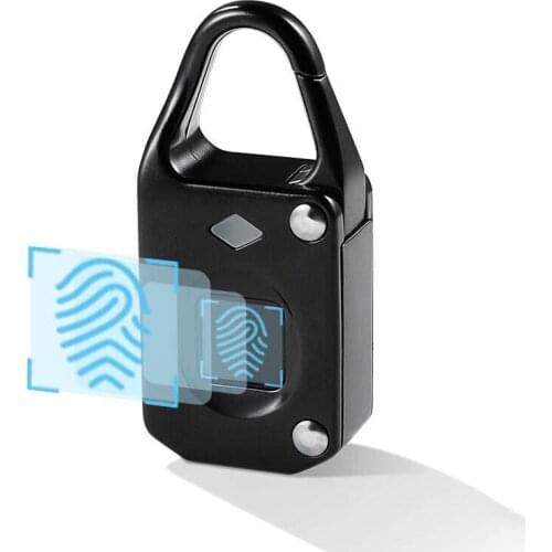 Mini Door Padlock Briefcase Finger Lock Traveling Security School Bag Handbag Suitcase Anti-Theft Lock Smart Fingerprint Padlock