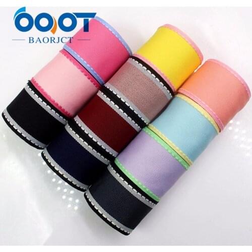 OOOT BAORJCT G-181028-1470,38mm 10yards Solid color Hook lace grosgrain ribbon,Wedding decoration,DIY Gift wrapping materials