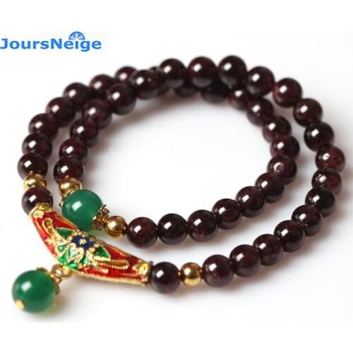 Wholesale Natural Garnet Stone Bracelets Wine Red Bead With Roasted Blue Accessories Green Ball Bracelets For Women Jewelry