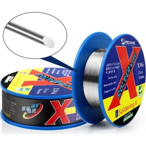 High-Purity 50g 0.5/0.6mm Rosin Core Lead-Free 138Degree Real Low Melting Point Solder Wire Welding Flux Sn42 Bi50 Cu8Percentage