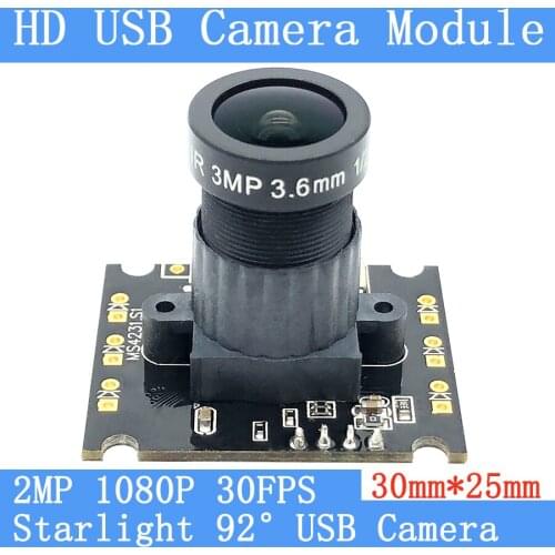 Industrial 1080P Full Hd MJPEG OTG UVC 30FPS USB camera module starlight wide dynamic 2MP Webcam support audio