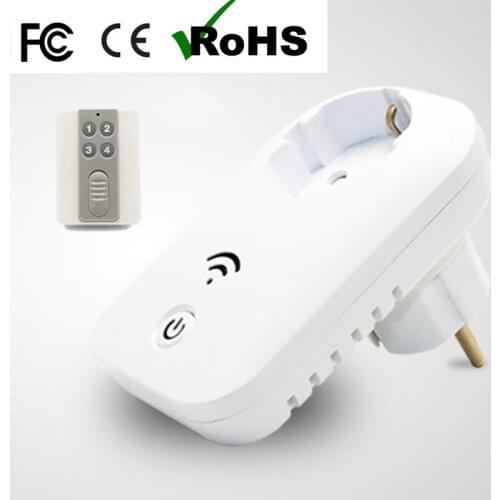 New arrival practical 16A AC110V/220V switch plug socket portable EU socket smart power socket with wireless remote control