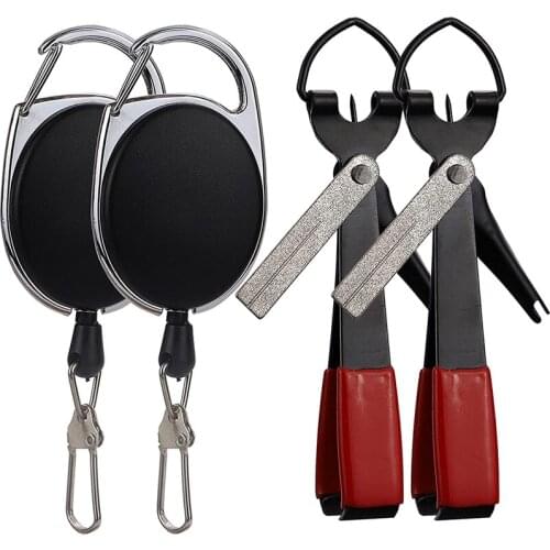 Fishing Quick Knot Tools Fly Fishing Nippers, Line Tying Tool with Retractor Buckles for Fishing Hooks, Lures, Swivel