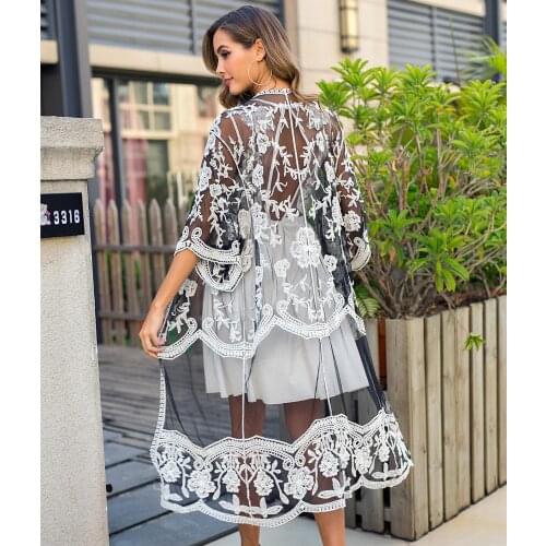 Sexy Lace Crochet Beach Cover-Ups Halter Summer Beach Dress Bath Sarong Swimwear Cover-Ups Robe De Plage Tunic Bikini Covers New