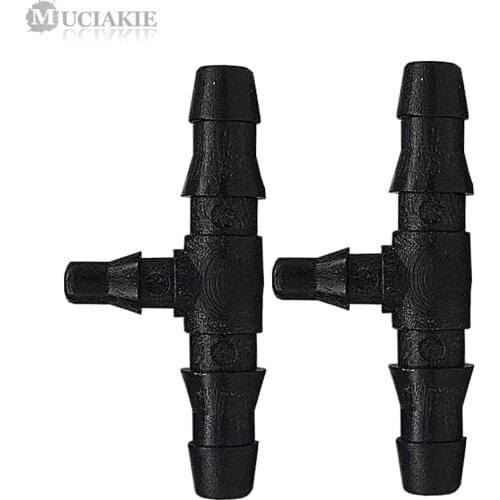 MUCIAKIE 30PCS 4/7mm to 3/5mm Barbed Ruducing Tee Connectors 1/4 to 1/8'' Barb Reduced Adapter Tubing Hose Micro Drip Fittings