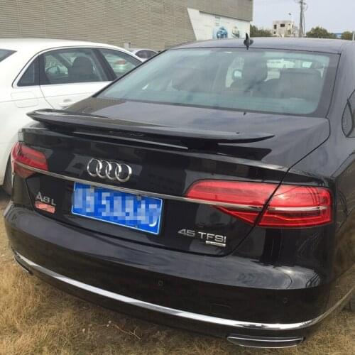 For Audi A8 A6 A4 A3 Spoiler Spoiler Light High Quality Abs Material Car Rear Wing Spoiler Carbon Fiber Look