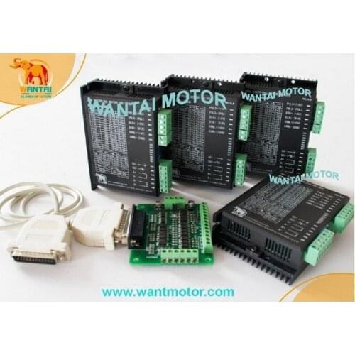 USA Free! Wantai 4 PCS Stepper Motor Driver DQ860MA 80V 7.8A 256micro +Board CNC Router Mill Cut Laser Engraving Grind Foam