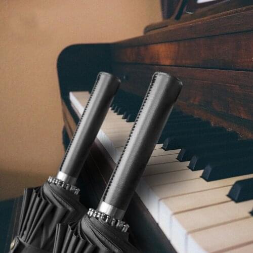 High-quality 24 Bone Umbrella Man Women Leather Handle Long-handled Manually Windproof Rain Umbrella