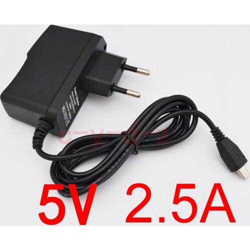 50pcs high quality 5V 2.5A Micro USB Charger Power Adapter Supply forTablet PC Teclast P85 X98 Air 3G P88 Dual Core V975m V973