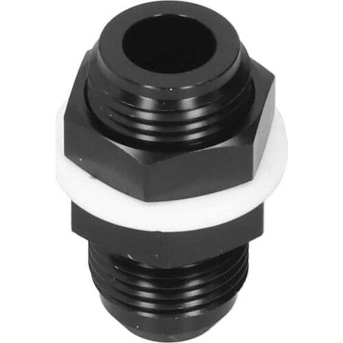 10AN to 10AN Straight Fuel Cell Bulkhead Fitting Male Thread 6061-T6 Aluminum with 2 Washers