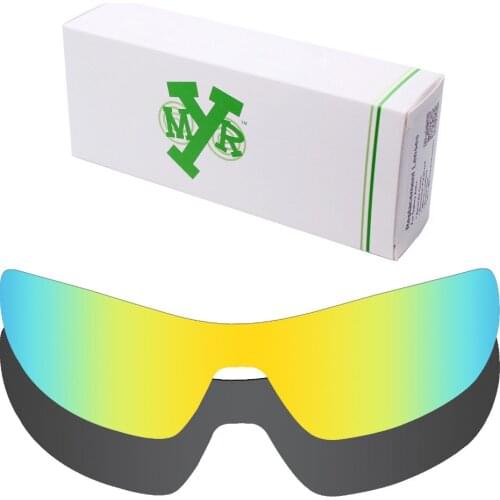 2 Pieces Mryok POLARIZED Replacement Lenses for Oakley Offshoot Sunglasses Lens Stealth Black & 24K Gold