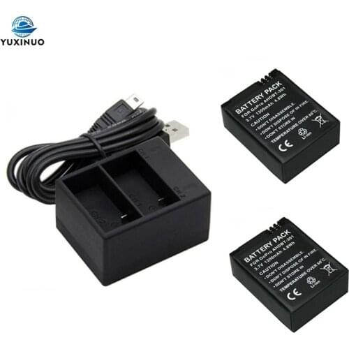 3.7V 1300mAh AHDBT-301 AHDBT301 AHDBT-201 AHDBT201 Li-ion Battery + USB Charger for GoPro Hero2 Hero3 Hero 3/3+ Sport Camera