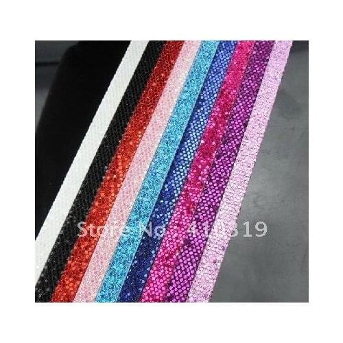 50 strips 8mm wide / 1metre length Mix Colors Sparkly PU Leather Belt Fit For 8MM DIY Slide Letters