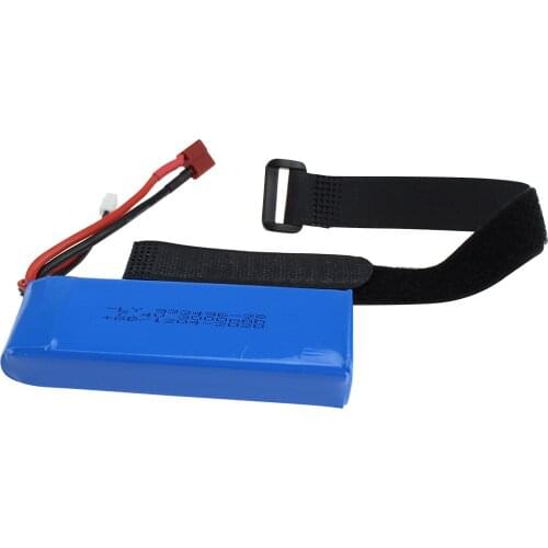 7.4V 2200mah RC Battery 31min Run Times with 100mm Cable T plug 25C Upgrade Parts for RC Cars