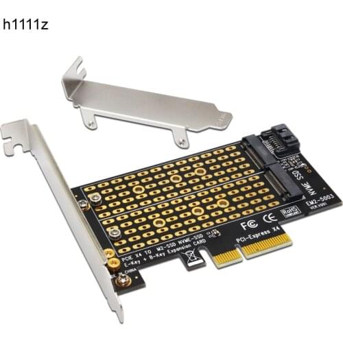 H1111Z Add On Cards PCIE to M2/M.2 Adapter SATA M.2 SSD PCIE Adapter NVME/M2 PCIE Adapter SSD M2 to SATA PCI-E Card M Key +B Key