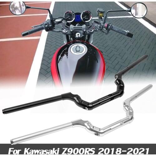 Motorcycle Accessories Handlebars CNC Aluminium Drag Handle Bar Riser Adjustable For Kawasaki Z900 RS 2018 2019 2020 2021 Black