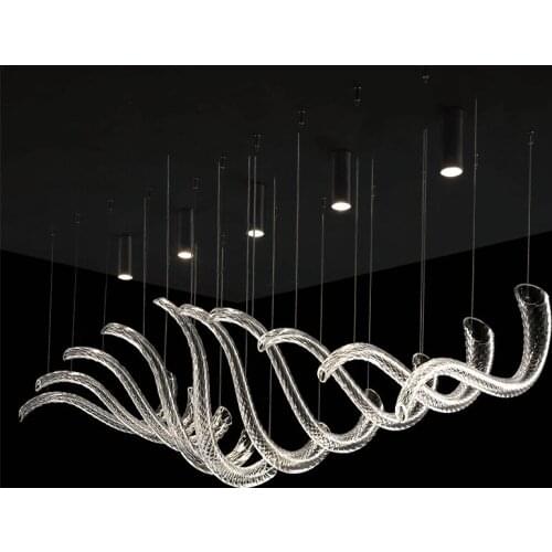 Sales department bar chandelier modern minimalist art decorative lamp hotel club strip model room hanging lamp