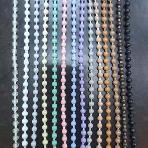 New arrived 14Color 10M Roller and Roman Shade Blind Beaded Chain Cord Plastic Chain Repair Roller Curtain Rope Blind Beaded