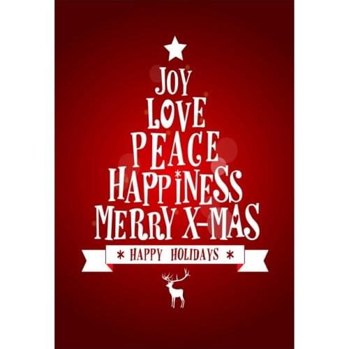 Joy Love Peace Happiness Merry Christmas Decorative Outdoor & Indoor Flags 100% Polyester Custom Garden Flags Banner Home Flags