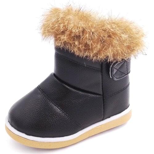 Baby Winter Boots Girls Baby Boys Snow Boots Kids Warm Plush Rabbit Fur Shoes Children Winter Boot for Baby Girl Boy