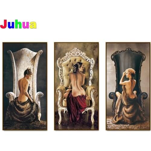 Sexy woman diy Diamond painting kits Full Square/Round mosaic vintage body art Diamond Embroidery diamond stitch home decor