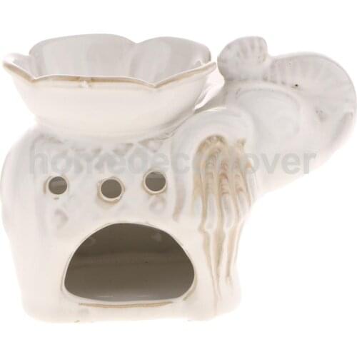 14cm Ceramic Elephant Oil Burner Assorted Incense Cones Burner Candle Holder 5 Colors