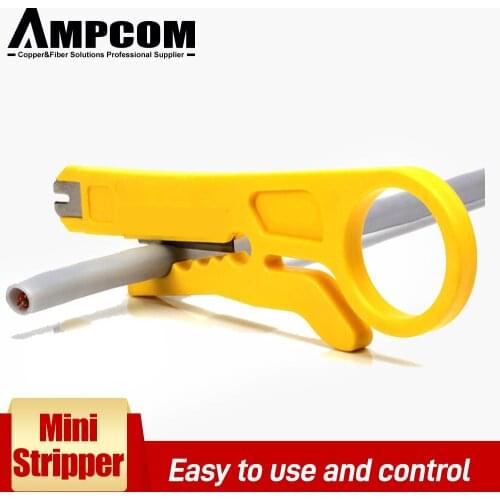 AMPCOM Mini Portable Wire Stripper Cutter Impact Punch Down Tool 110 Blade for Network Wire Cable