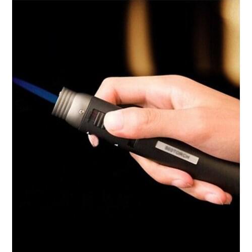BBQ Kitchen Jet Pipe Lighter Outdoor Torch Flame Baking Butane Gas Windproof Lighter Refillable Fuel Welding Gasoline Lighter