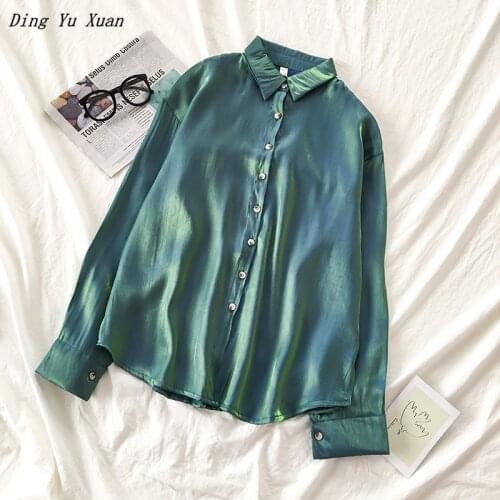 LIEBE MODE Womens Satin Shirts