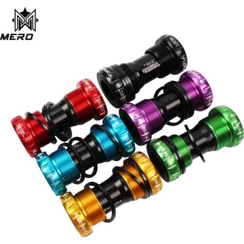 MEROCA Bicycle bottom brackets BB68/73mm Colored hollow shaft threaded screw-in bottom bracket bycicle parts