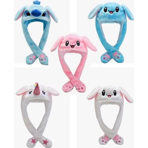 Dancing Rabbit Ear Hat Cute Caps Plush Embroidery Womens Hat Gift For Kids Children Girls Boy Wrap Warm Hat Sombrero Mujer