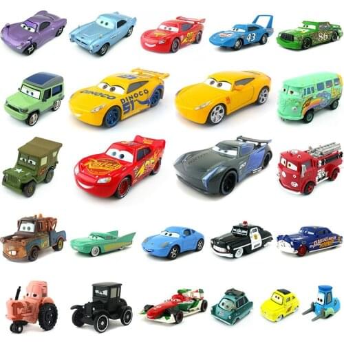 Disney Pixar Cars 3 27Styles Lightning McQueen Mater Jackson Storm Ramirez 1:55 Diecast Metal Alloy Model Toy Car Gift For Kids
