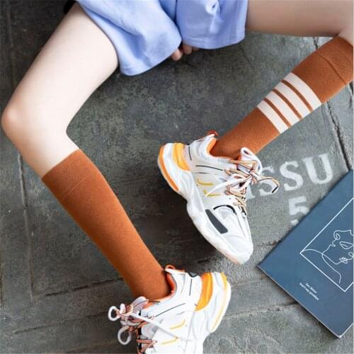 Spring and Summer New Striped Long Socks Female Japanese Ins Trend Sports Women Jk Calf Socks Thin Sports Cotton Socks