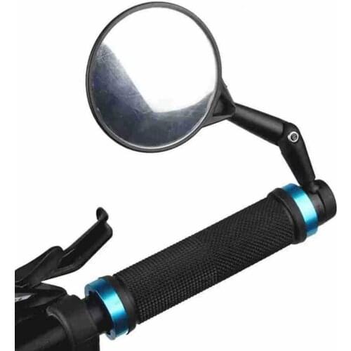 50%HOTMTB Bicycle Rearview Wide-Angle Reflective Safety Flat Mirror Riding Accessory
