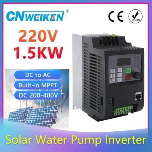 PV solar inverter DC to AC three-phase converter 220V 0.75kw/1.5kw/2.2kw/4kw with MPPT Control solar pump VFD