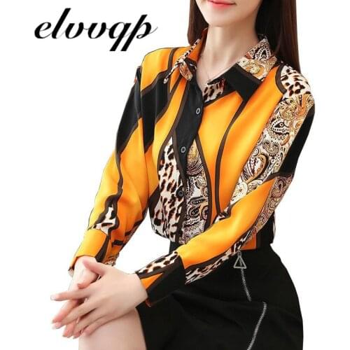 Plus size 3XL Fashion casual oversized Women Blouses 2020 Spring chiffon Blouse Long sleeve basic print Tops Shirts Blusas Mujer