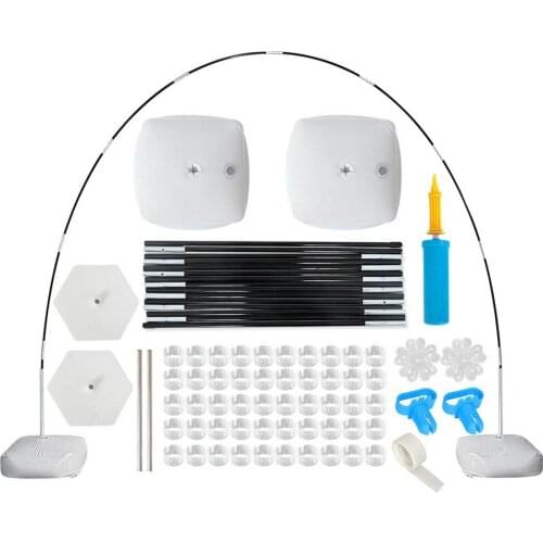 Balloon Arch Kit Adjustable Balloon Stand Set With 2pcs Water Fillable Base 50Pcs Balloon Clips For Birthday Wedding Party Decor