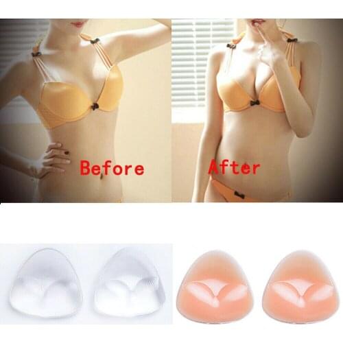 Removable Insert Silicone Bra Triangle Pads Enhancer Bikini Swimsuit Push-up Pad Female Intimates Accessories