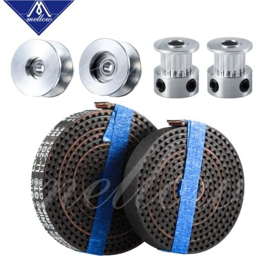 MELLOW Customize Prusa i3 MK2S/MK3 3d printer Idler Pulley,16 Teeth Pulley,GT2 Width 6MM GATES-LL-2GT Synchronous Timing Belt