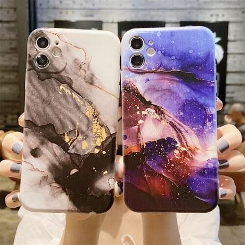 Ink Marble Painting Phone Case For Apple iPhone 12 11 Pro XR X XS Max 6S 7 8 6 Plus 5 SE 2020 Watercolor Silicone Cover Case