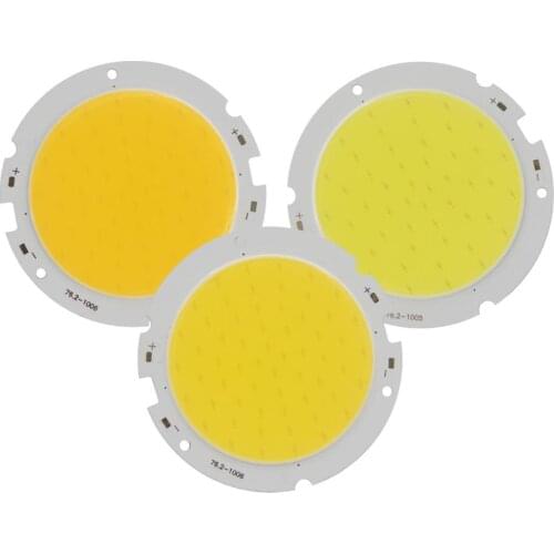Allcob 60mm 76mm 30W Round LED COB Light Source DC 100LM/W High Power Module COB chip on board Warm Nature White for downlight