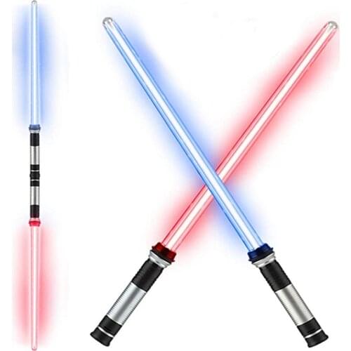 2 Pcs /set Lightsaber Toys For Children Saber Luminous Jedi Sabre Laser Sword Light Up Led Flashing Lightstick Glow In The Dark