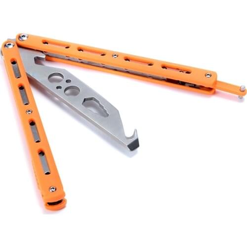 Training Practice Butterfly Knife Training Folding Knife Stainless Steel Butterfly Knife Blade Not Sharp Flip Deformation Knife