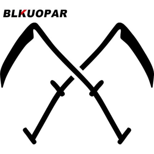 BLKUOPAR for Crossed Scythe Vinyl Car Sticker Fashionable Decal Sunscreen Simple Graphics Car Door Protector for Fold GTR EVO SX