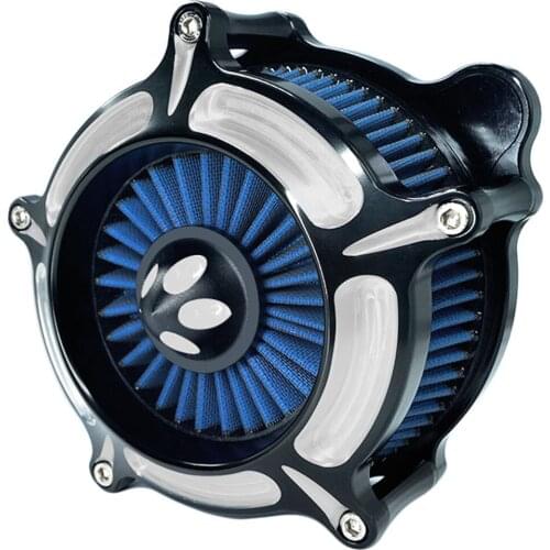 Air Filter Intake Motorcycle Turbine Cleaner Kit Cnc Cut Chrome for Harley Touring Street Glide 2008 - 2016 Softail 2016 - 2017