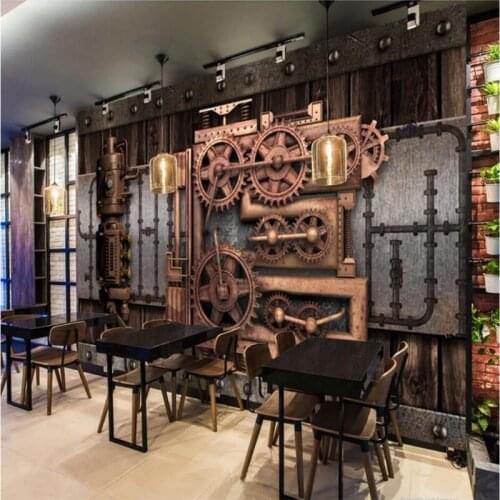 Wellyu papier peint Custom wallpaper 3d murals retro nostalgic graffiti background wall painting living room bedroom wallpaper