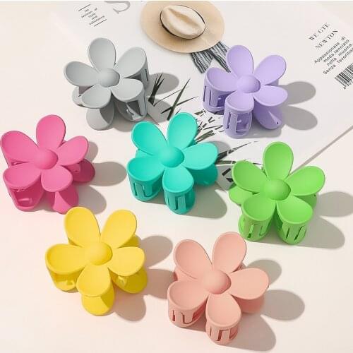 Flower Shaped Hair Claw Clips Plastic Jaw Clips Non Slip Tortoise Hair Clamps Barrette Hair Accessories For Women Girls Headwear