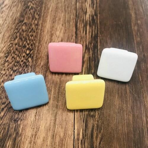 1pcs Furniture Handle White Blue Yellow Ceramic Door Knobs Cabinet Knobs for Kids Room Cupboard Drawer Kitchen Pull Handle