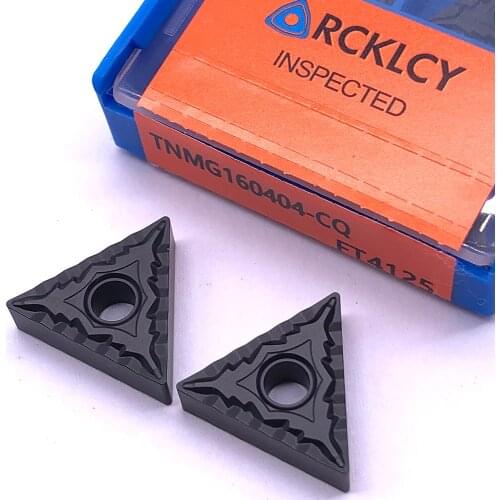 10pcs RCKLCY TNMG160404 CQ FT4125 Car blade High Quality Turning Metal TNMG160404 CNC Parts Lathe Cutting Machine steel