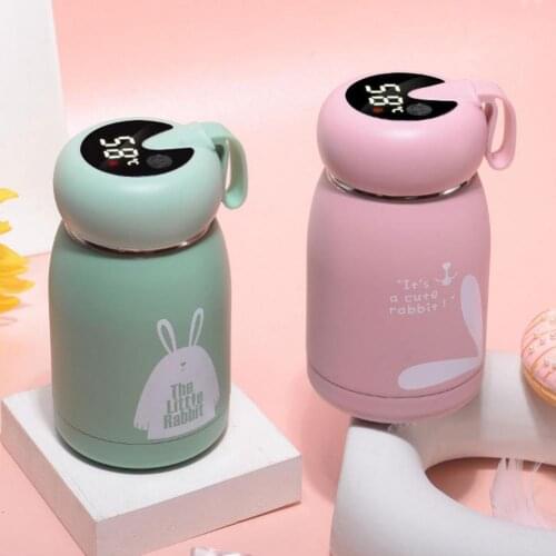 320ml Anti-corrosion Temperature Display Stainless Steel Water Cup Bottle for Office Leak Proof Children School Water Bottles